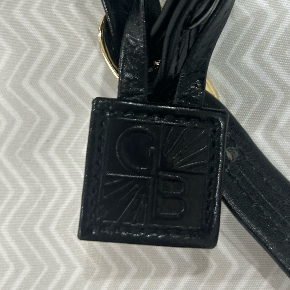 Giani Bernini Ostritch Leather Satchel with Gold Accent - Picture 12 of 12